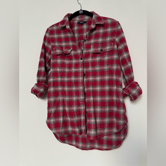 Madewell Tops - Madewell Red Plaid Button Up Shirt